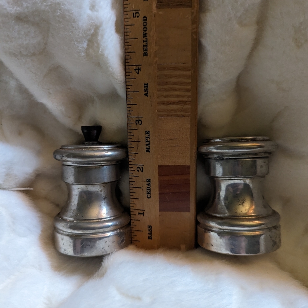 Pewter salt and pepper
